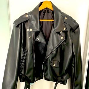 Emma pleather rider jacket.
